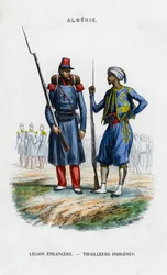 Foreign legionnaire and native sharpshooter, French Army in Algeria