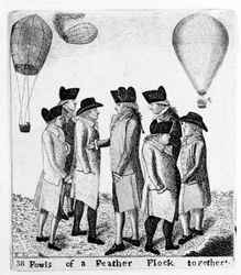 Fowls of a Feather Flock together, a group of aeronauts
