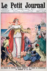 France providing civilisation, wealth and peace to Morocco, 19th November 1911