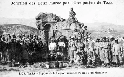 French Foreign Legion by some Marabout ruins, Taza, Morocco