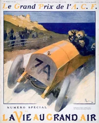 French Grand Prix, cover of the magazine La Vie au Grand Air, 1908