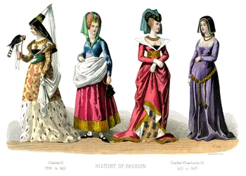 French costume: Charles VI, Charles VII, Louis XI
