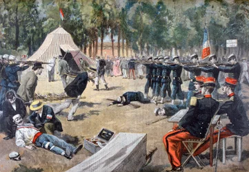 French military manoeuvres: first-aid workers