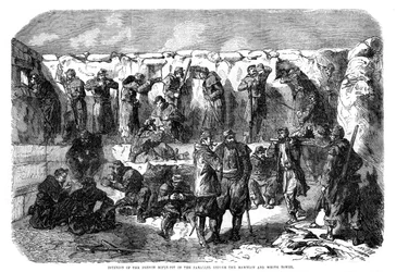 French rifle pit in the parallel before the mamelon and white tower, Sevastopol, Crimean War, 1855