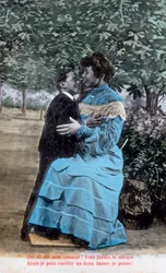 French romantic postcard