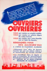 French workers for Germany poster, c1942-1944