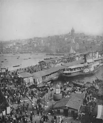 Galata Bridge, Which Connects Galata and Pera, 1913