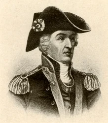 General Francis Marion, in coat with high collar and waistcoat