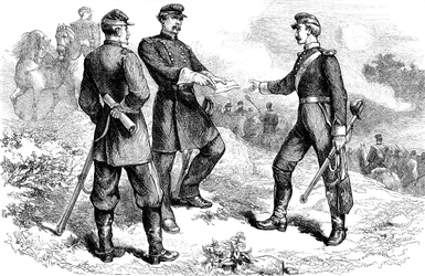 General McClellan at the Battle of Antietam, American Civil War