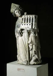 Gothic art: representation of Jean Tissandier, bishop of Rieux-Volvestre as a donor