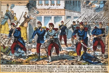 Government Soldiers Advancing into Paris to Suppress the Commune, 24th May 1871