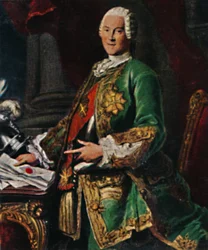 Count von Brühl 1700-1763 (engraving after the painting by Silvestre)