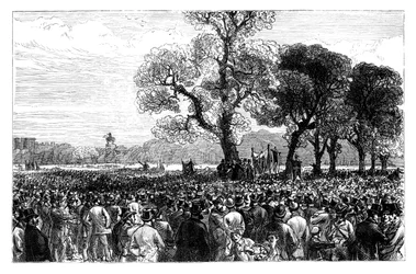 Great demonstration at the Reformers Tree in Hyde Park, London