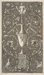 Grotesque with a vase, birds and acanthus scrolls, ca. 1515-1600