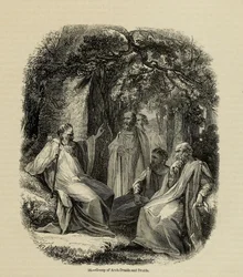 Group of Archdruids and Druids From the book Old England: A Pictorial Museum