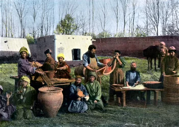 Gut-dressing works, Bukhara, Uzbekistan