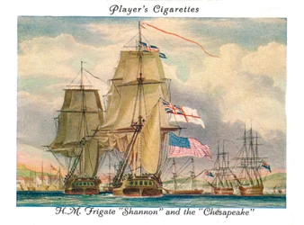H.M. Frigate Shannon and the Chesapeake, 1936