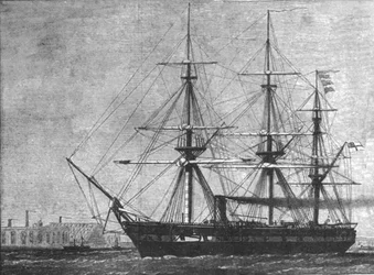 H.M.S. Challenger, commissioned for her cruise on Deep Sea Exploration, 1872
