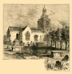 Hammersmith Parish Church, in 1820, c1878