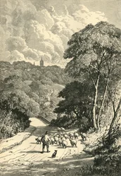 Hampstead, from the Kilburn Road, c1876