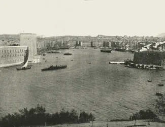 Harbour view, Marseilles, France, 1895