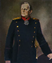 Helmuth von Moltke 1800-1891. - Painting by Lenbach, 1934