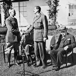 Henri Giraud and de Gaulle during the Casablanca Conference, January 1943, 1945