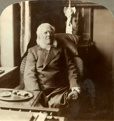 Henrik Ibsen, the poet to whom all the world pays homage, at home Christiania, Norway, c1905