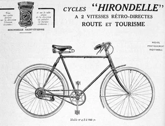 Hirondelle Saint Etienne, Bicycle Tourism Advertisement, 20th century