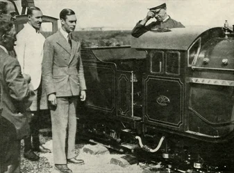 His Majesty Inspecting the Miniature Railway at New Romney, Kent, 1926, 1937
