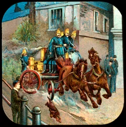 Horse-drawn fire engine