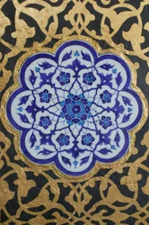 Iznik china in Topkapi palace Istanbul Turkey
