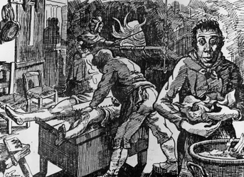 In Ardeche (France), Peyrebeille inn called the red inn, famous by the crimes committed from 1807 to 1833, here, after cutting up their victims, the Martins and their servant Jean Rochette put them in the oven