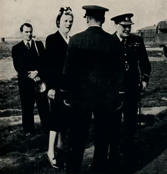 Inspecting R.A.F. Establishment