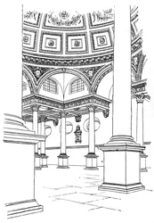 Interior of St Stephens Church, Walbrook, City of London