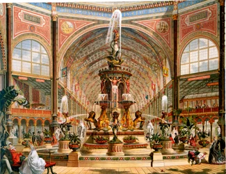 Interior of the Crystal Palace during the International Exhibition