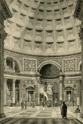 Interior of the Pantheon at Rome (restored)
