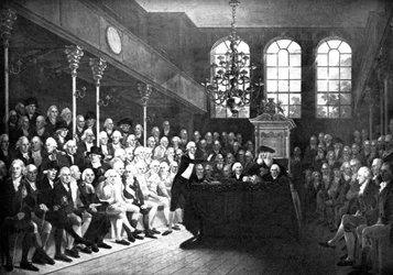 Interior of the old House of Commons, St Stephens Chapel