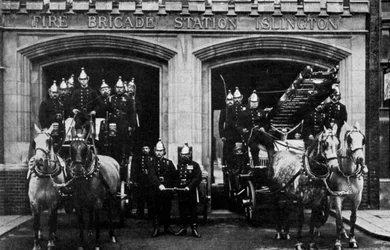 Islington fire brigade, London