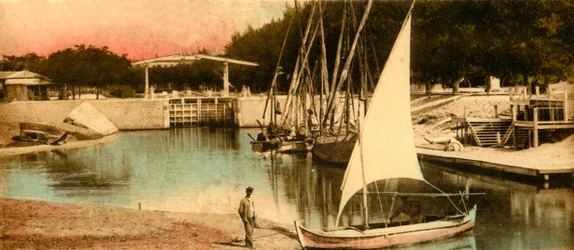 Ismailia - The Flood-Gate Downwards, c1918-c1939