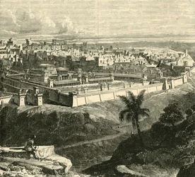 Jerusalem in the Time of Jesus Christ, Showing the Temple as Restored by Herod the Great, 1890