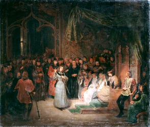Joan of Arc before King Charles VII at Chinon, February, 1429