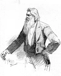 Joseph Wilson Swan, British physicist and chemist, demonstrating electromagnetism