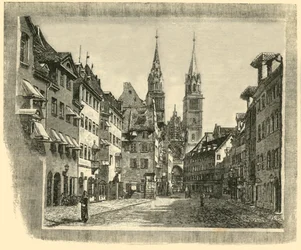 Karolinen-Strasse and Church of St. Lawrence, Nuremberg, 1890