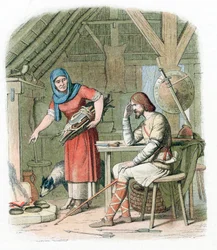 King Alfred burning the cakes