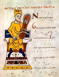 King David Playing a Lyre