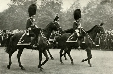 King George Riding With the Late King George V and the Prince of Wales
