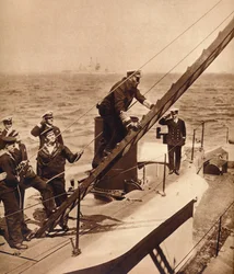 King George V afloat with his Navy