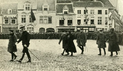 King George V at Furnes, Belgium, First World War, 4 December 1914
