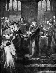 King Richard II Resigning the Crown to His Cousin Bolingbroke, 1399, c1920